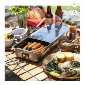 NEW Camerons Lil Smokey Stovetop Smoker indoor outdoor Silver Stainless Steel
